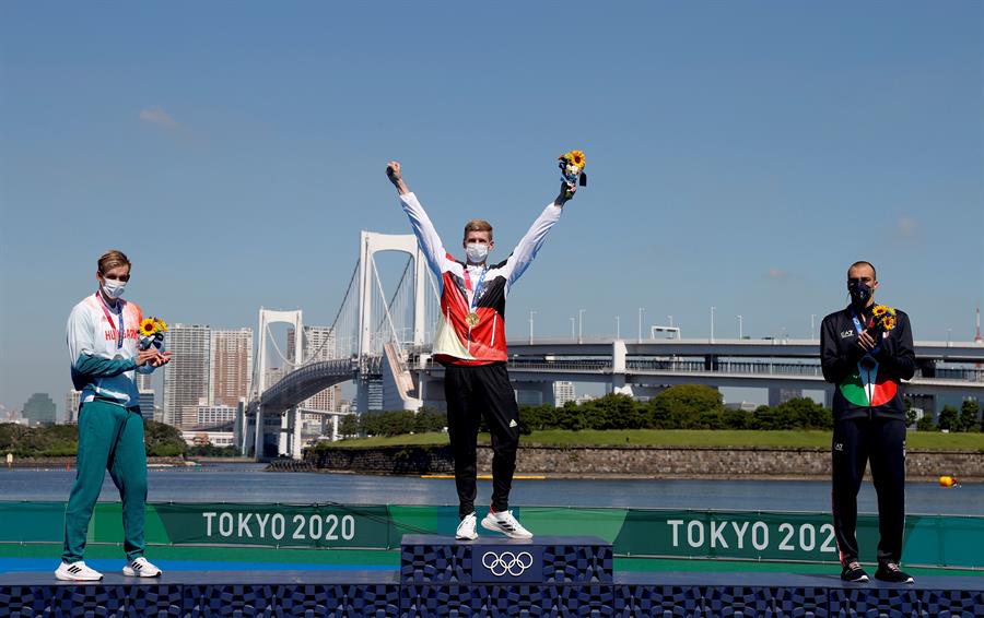 Florian Wellbrock se quedó con el oro en aguas abiertas cuatro días después de su bronce en piscina