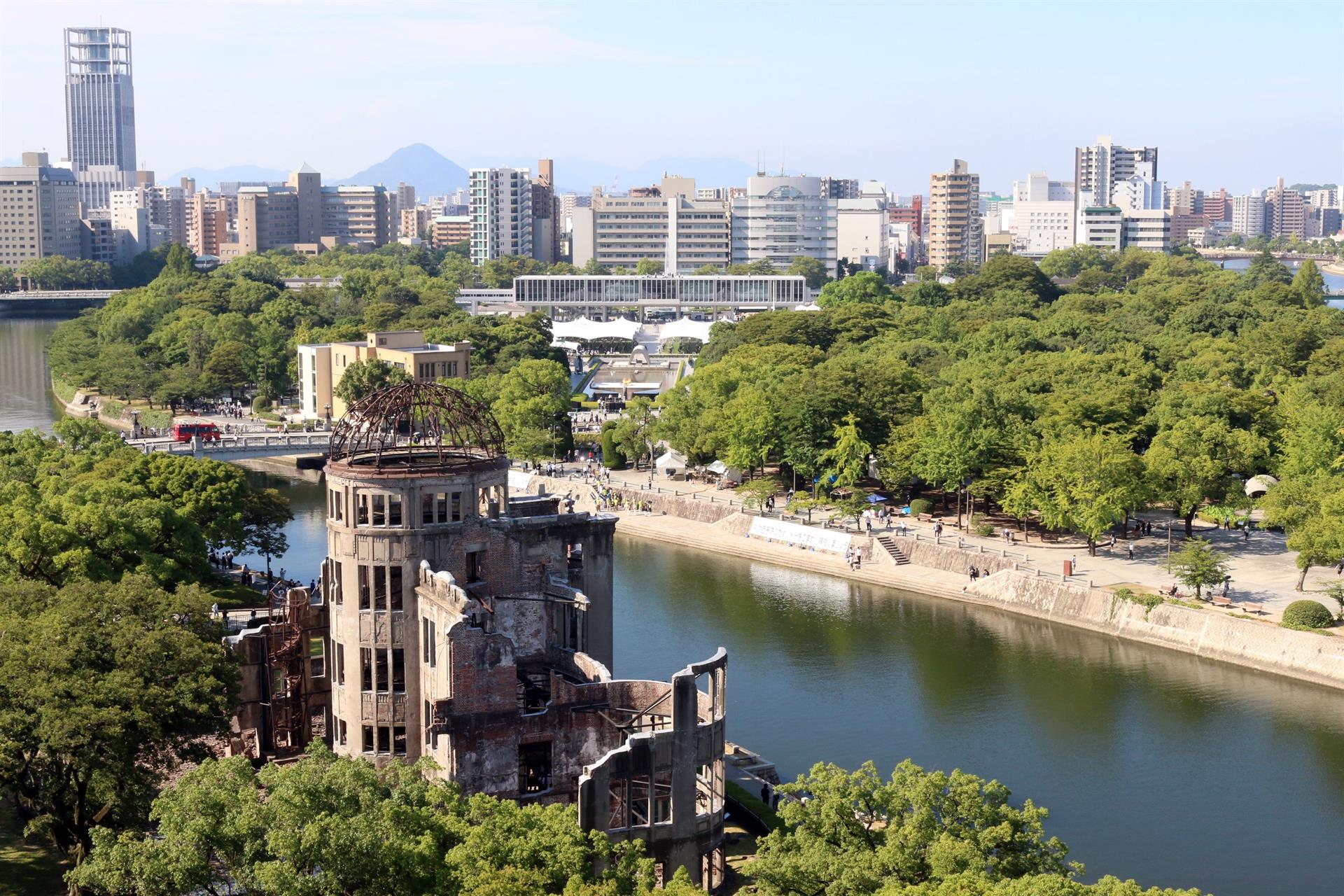 Hiroshima conmemoró 76 años de la bomba atómica y reclamó al COI minuto de silencio