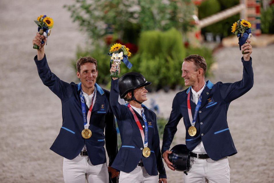 Suecia logró el oro en una intensa final de salto ecuestre por equipos