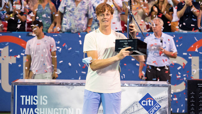 Jannik Sinner se impuso a Mackenzie McDonald y alzó el título del ATP de Washington
