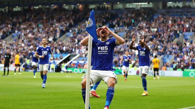 ¿Provocación? Jamie Vardy “aulló” ante los hinchas de Wolves