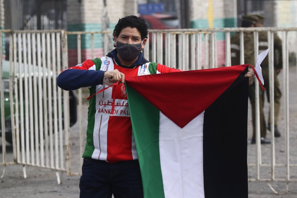 Entusiastas hinchas de Palestino llegaron a ver el partido ante Curicó Unido