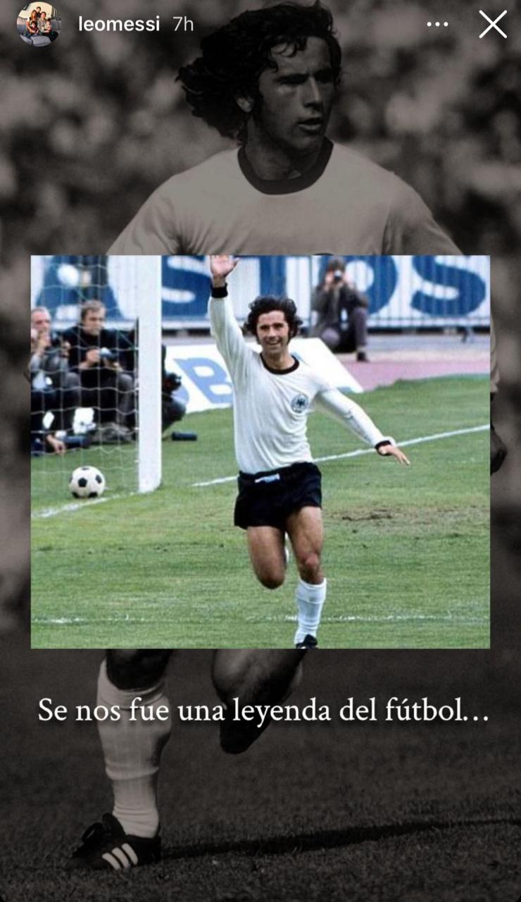 Lionel Messi lamentó muerte de Gerd Müller: “Se nos fue una leyenda”