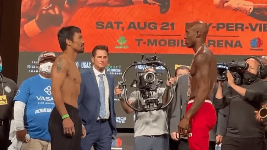 Manny Pacquiao y Yordenis Ugás cumplieron con el pesaje y quedaron listos para el combate