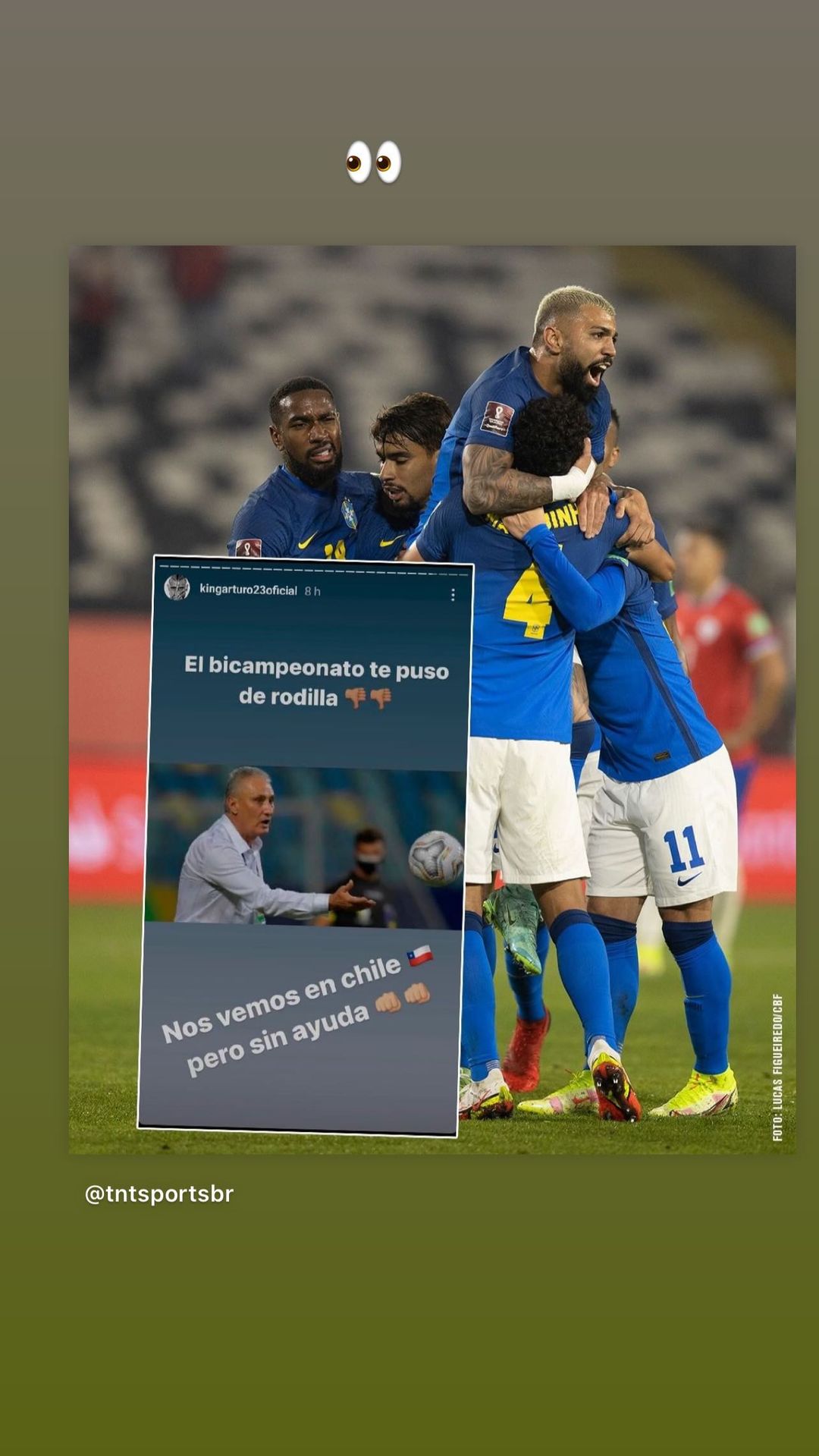 Richarlison se burló de Arturo Vidal tras victoria de Brasil sobre la Roja