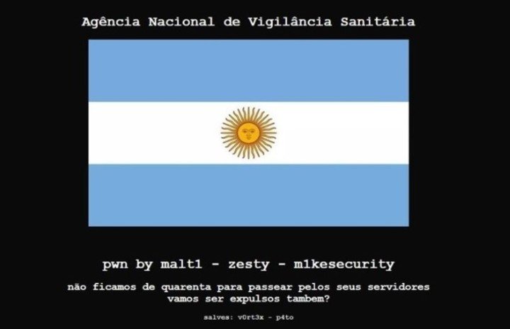 Página de autoridad sanitaria de Brasil fue hackeada con una bandera argentina: “¿Nos van a expulsar también?”
