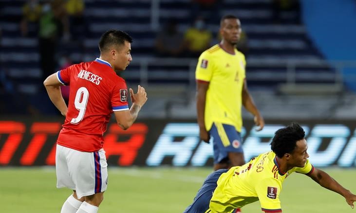 Jean Meneses le dio vida a la Roja ante Colombia en Barranquilla por Clasificatorias