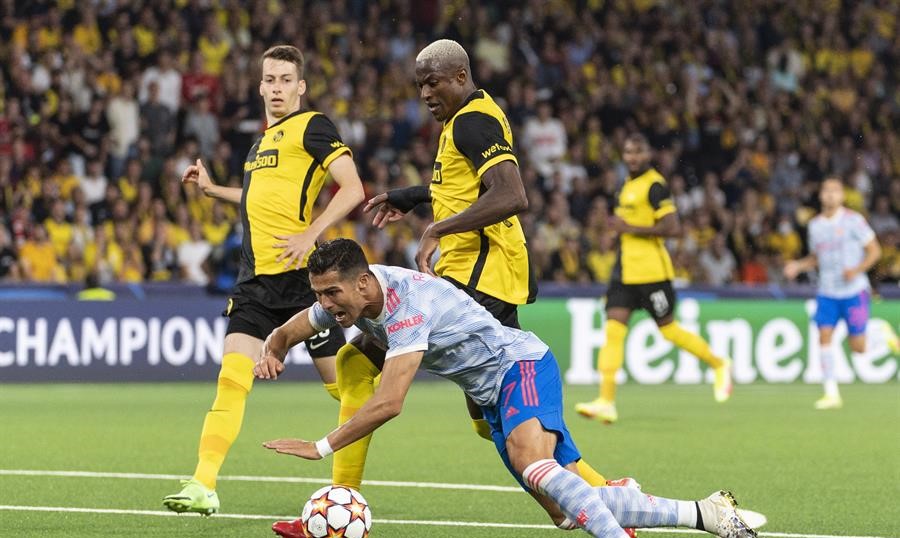 Young Boys sorprendió a Manchester United y Cristiano Ronaldo en arranque de la Champions