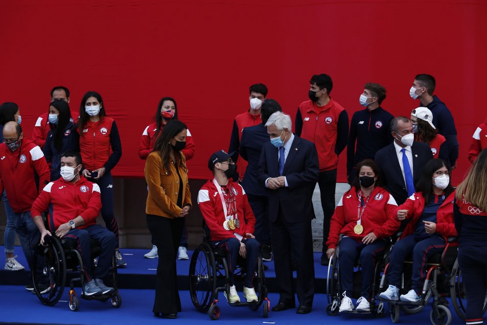 La recepción del Presidente Sebastián Piñera a los representantes chilenos en Tokio 2020