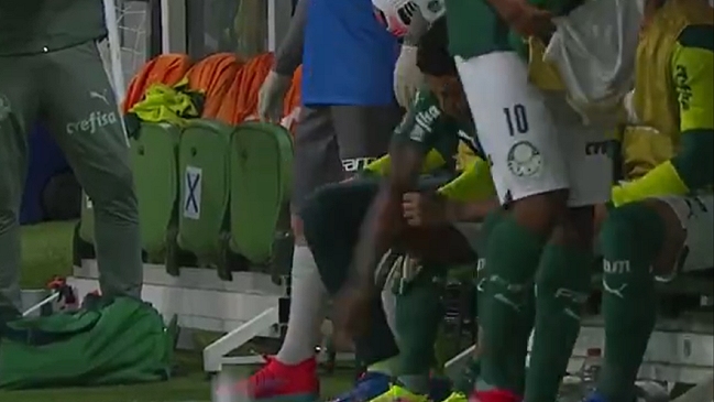 Jugador de Palmeiras se enfadó al ser reemplazado frente a Atlético Mineiro