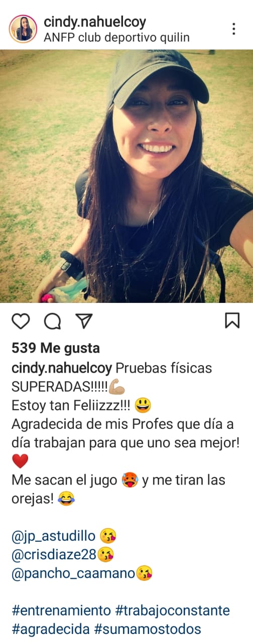 Cindy Nahuelcoy superó las pruebas físicas para árbitros nacionales