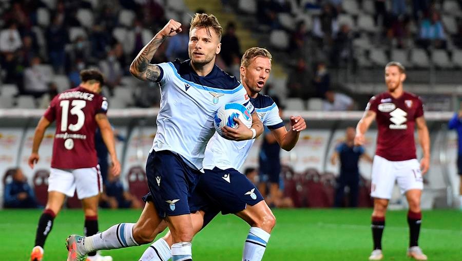 Ciro Immobile le dio agónico empate a Lazio ante Torino en la liga italiana