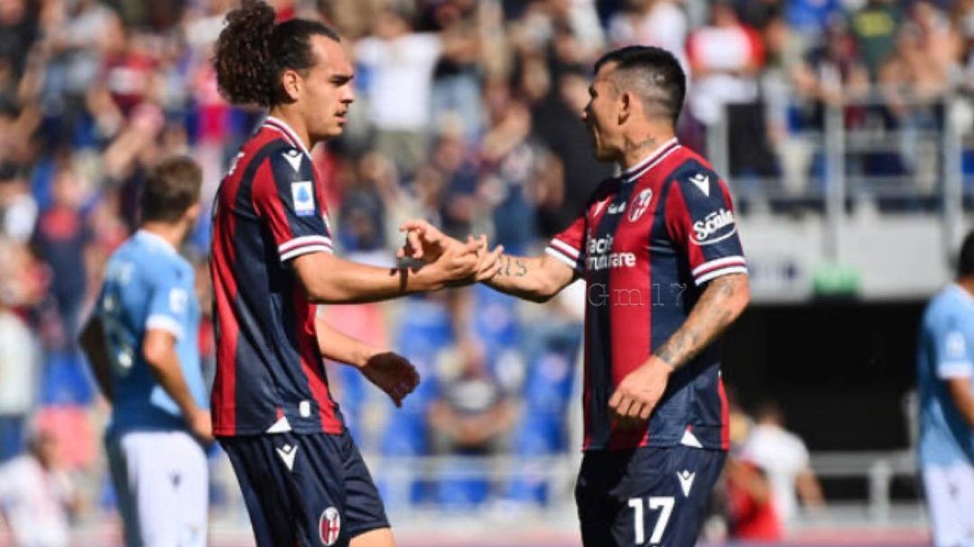 Gary Medel destacó en goleada de Bologna sobre Lazio en la Serie A