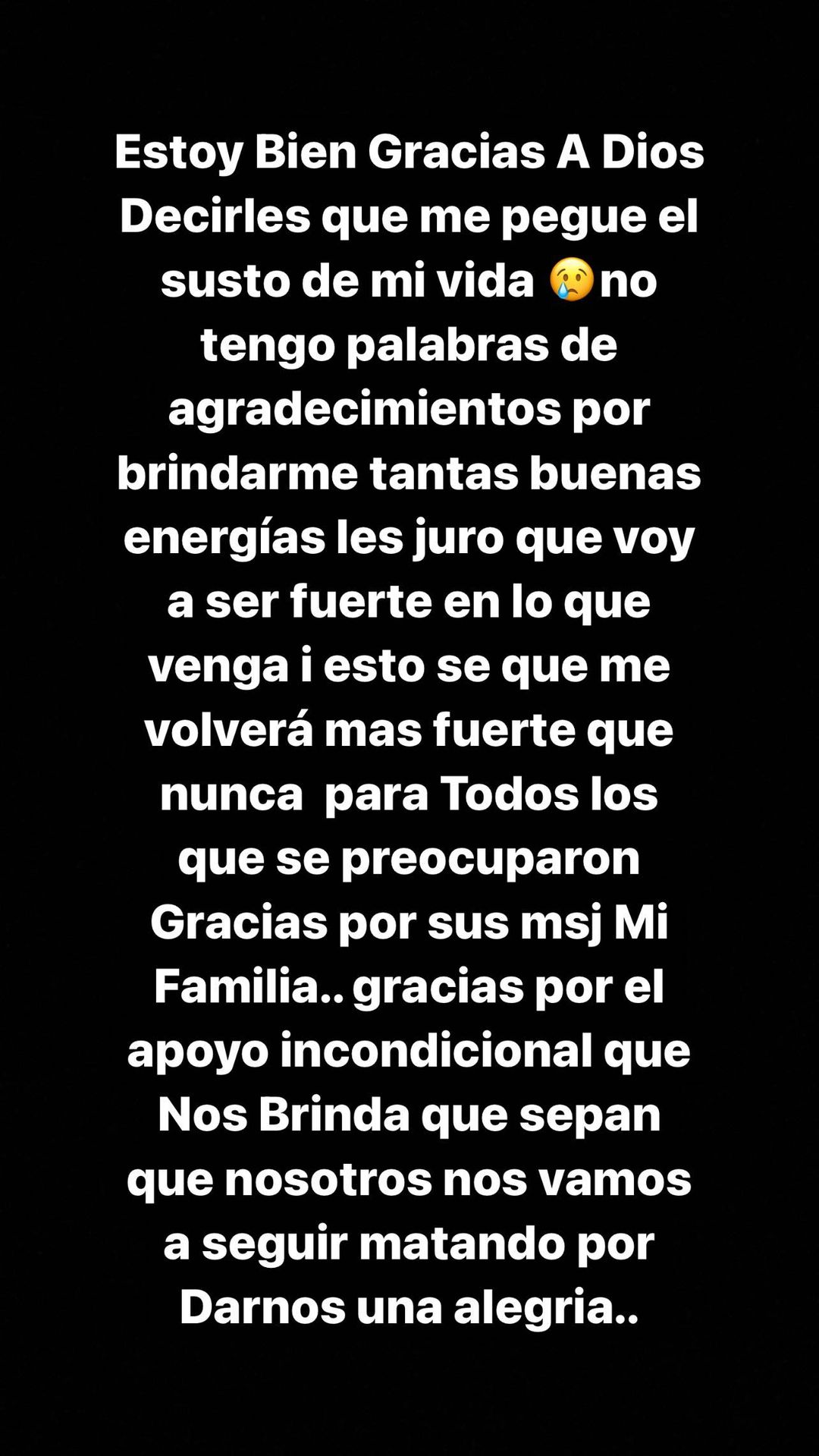 Nahuel Luján: Me pegué el susto de mi vida, voy a ser fuerte en lo que venga