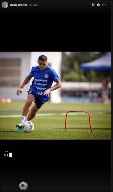 Alexis Sánchez mostró su satisfacción por sumarse a las prácticas de la Roja
