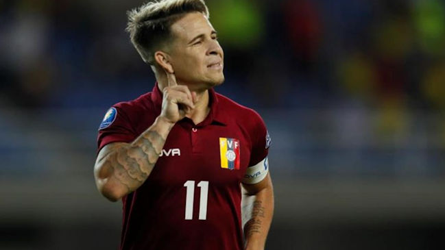 Yeferson Soteldo está en duda para el encuentro ante Chile