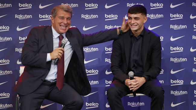 ¡Le dijo Messi! La confusión de Joan Laporta con Pedri en su renovación con FC Barcelona