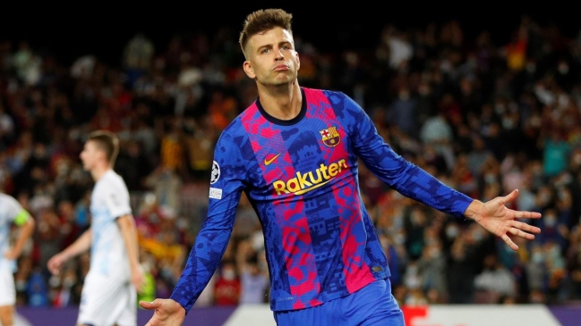 Gerard Piqué anotó el primer gol de FC Barcelona en la actual Liga de Campeones
