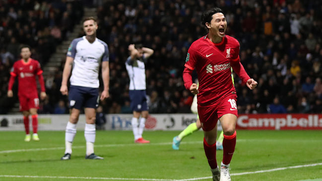 Liverpool superó a Preston y avanzó a los cuartos de final de la Copa de la liga inglesa