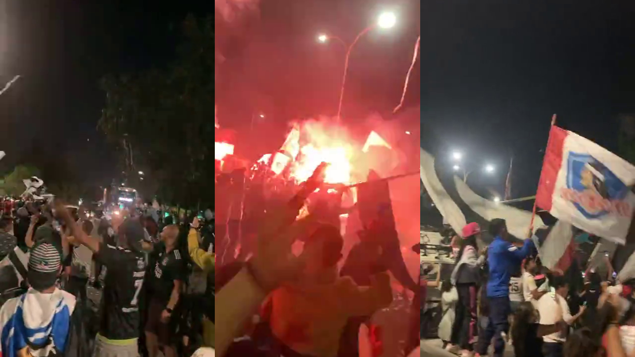 Hinchas de Colo Colo dieron espectacular recibimiento a los juveniles en el Monumental