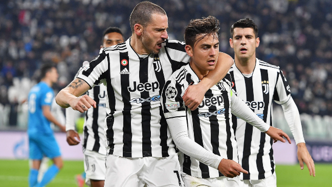 Dybala marcó por duplicado y Bonucci anotó un autogolazo en goleada de Juventus a Zenit