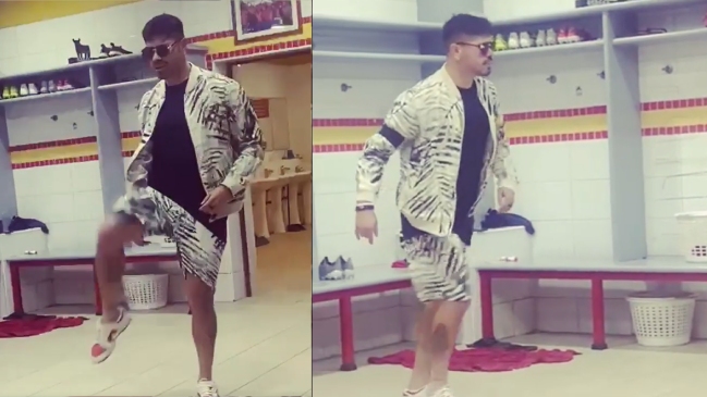 Diego Sánchez se lució con un “Last Dance” en el vestuario de Unión Española