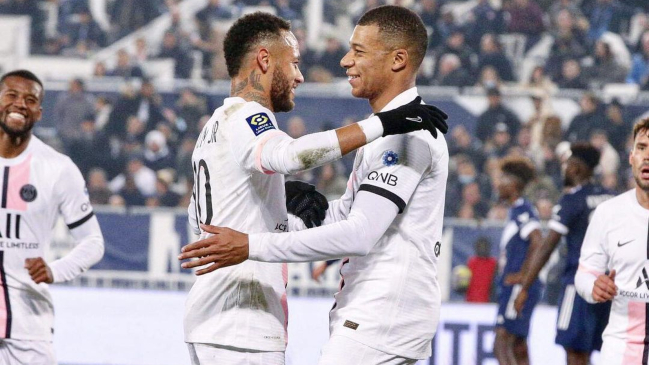 Neymar y Kylian Mbappé comandaron sufrida victoria de PSG ante Bordeaux en la Ligue 1
