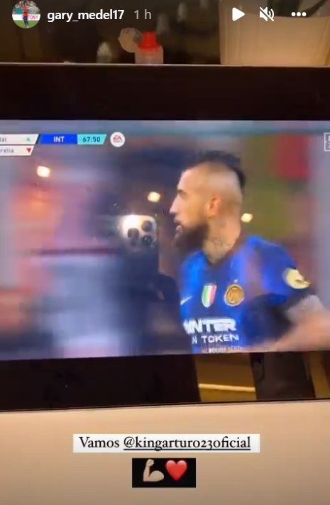 “Vamos, King”: Gary Medel apoyó a Arturo Vidal en el derby della Madonnina