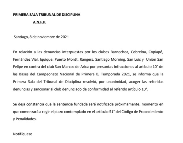 Tribunal de Disciplina acogió denuncias y San Marcos quedó a las puertas de caer a Segunda por secretaría