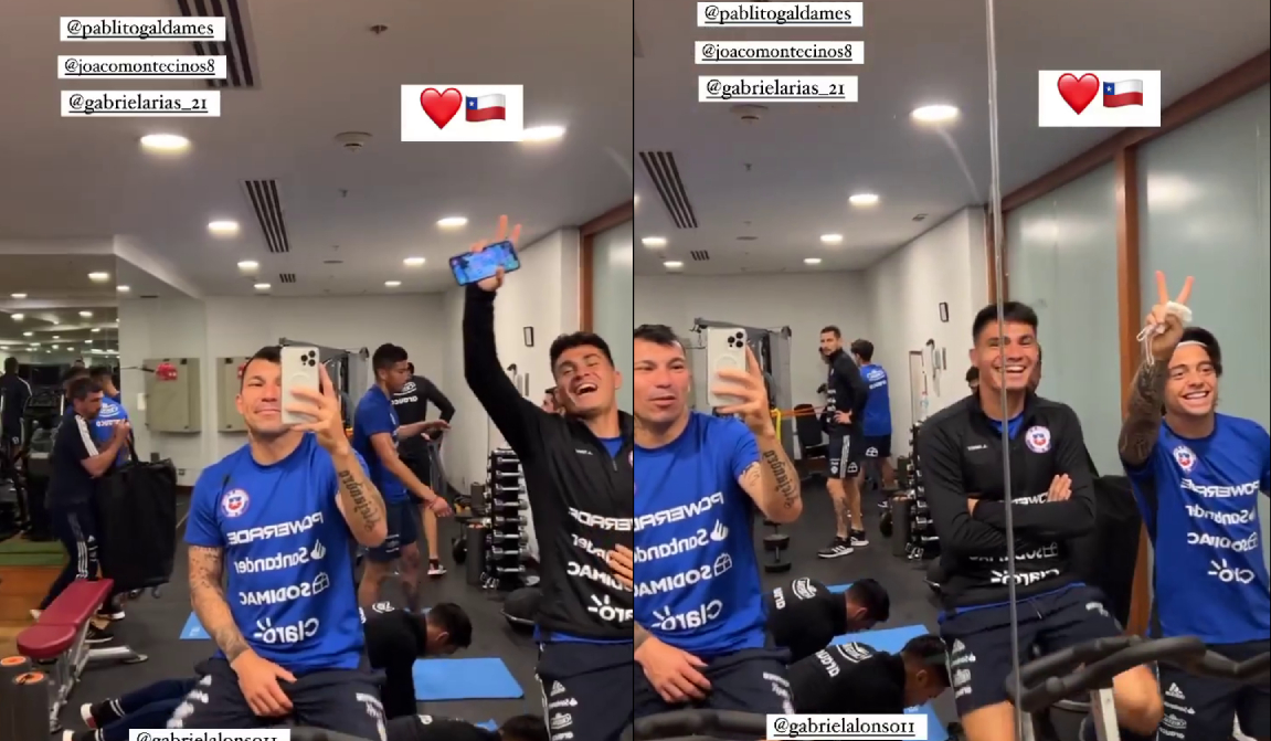 Medel, Galdames y Montecinos iniciaron con todo el trabajo físico este domingo en La Roja