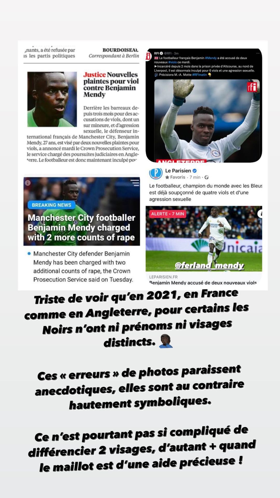 Jugador de Chelsea se indignó por ser confundido con futbolista de Manchester City acusado de abuso sexual