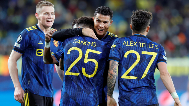 Cristiano y Sancho dieron el paso a Man. United a octavos de la Champions a costa de Villarreal