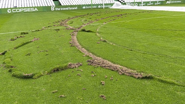 Club español denunció acto vandálico en su cancha