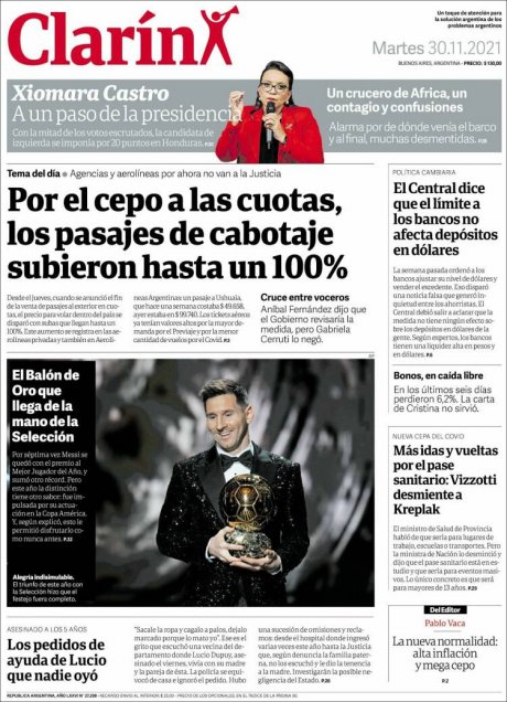“Decíme qué se siente”: La reacción de la prensa argentina tras el séptimo Balón de Oro a Messi