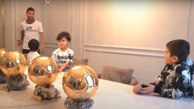 “¿Por qué tienes siete?”: La confusión de Thiago Messi con los Balones de Oro de su padre Lionel