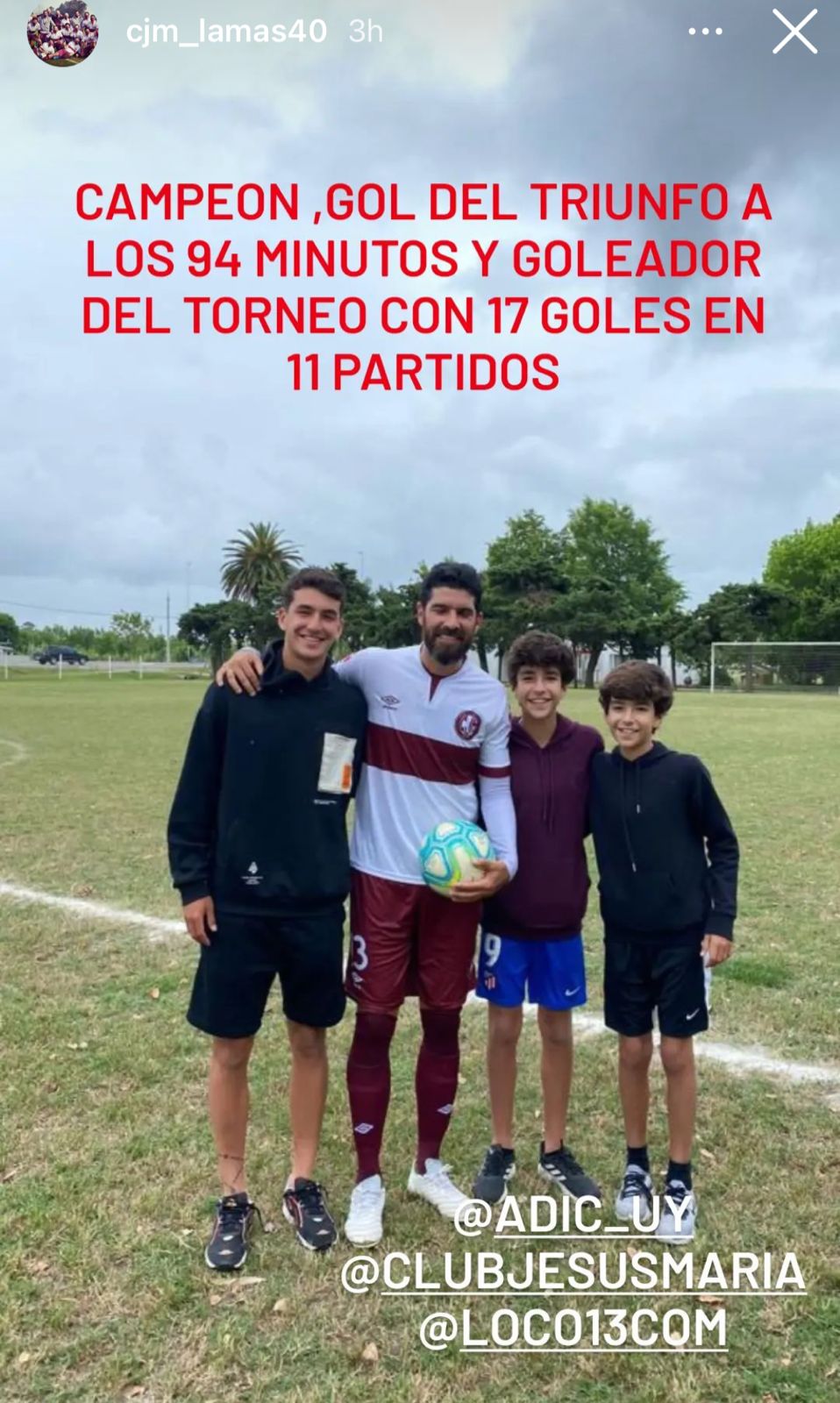 ¡Sigue vigente! Sebastián Abreu fue goleador y campeón con club amateur