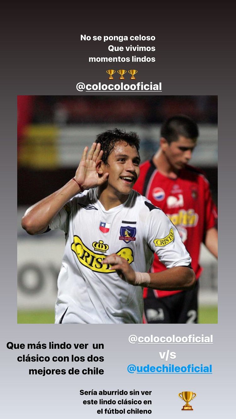 Alexis Sánchez hizo un “cariñito” a Colo Colo tras celebrar permanencia de la U