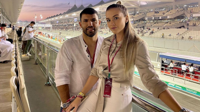 Sergio Agüero fue a ver la última fecha de la Fórmula 1 a Abu Dhabi