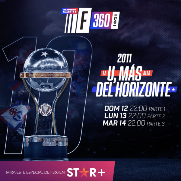 ESPN presentará el documental “2011 – La U, más allá del horizonte” por el título de la Sudamericana