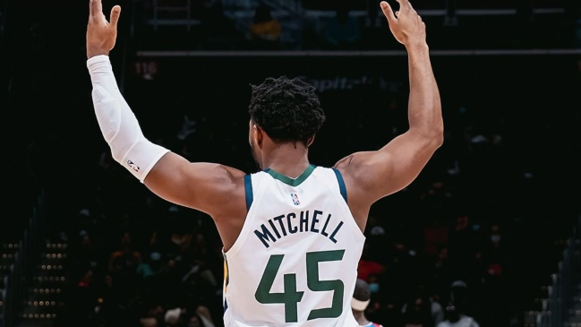 Donovan Mitchell guió valioso triunfo de Utah Jazz sobre Washington Wizards en la NBA