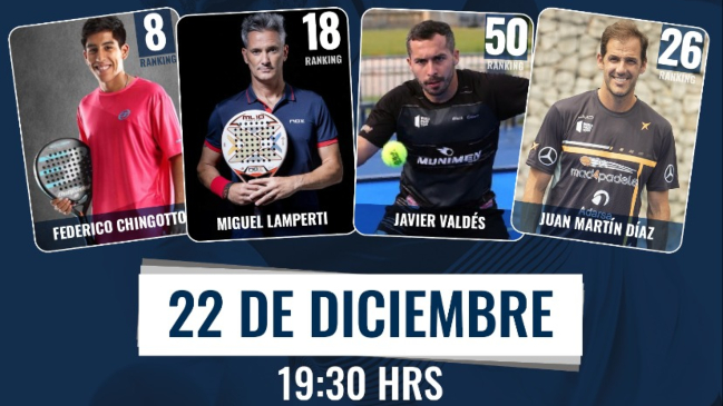 Los mejores exponentes del pádel mundial harán una exhibición en Chile