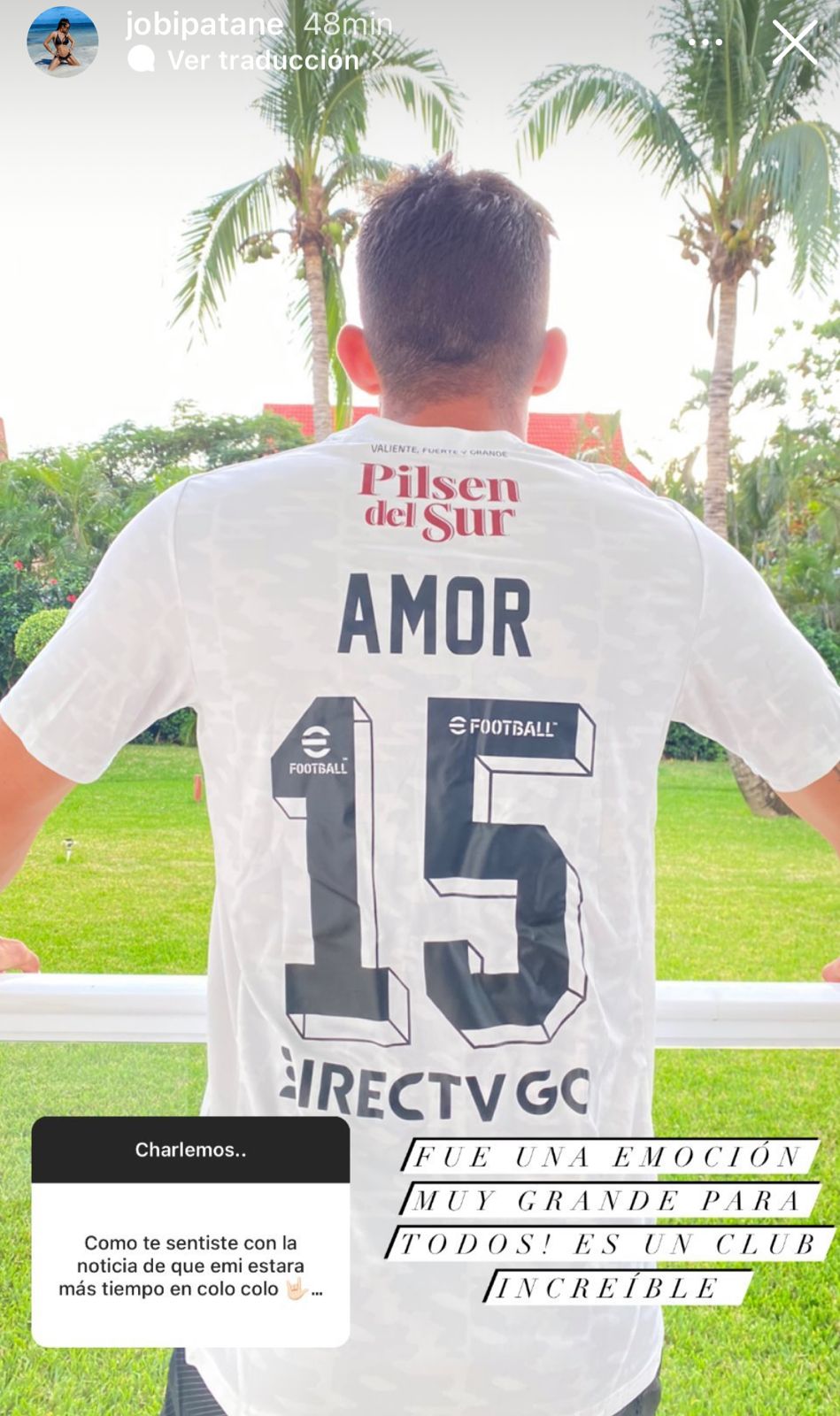 Esposa de Emiliano Amor está feliz por continuidad en Colo Colo: “Es un club increíble”