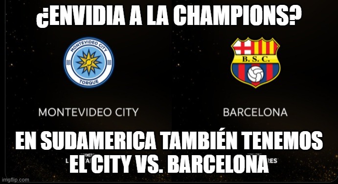 ¿Envidia a la Champions? Los memes por el choque del City contra Barcelona en la Libertadores