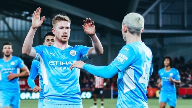 Phil Foden le dio el triunfo a Manchester City sobre Brentford en nueva jornada de la Premier