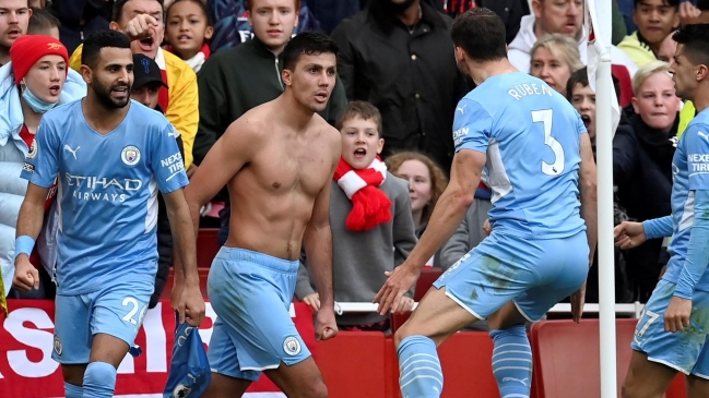 Rodri causó una polémica mayor con su festejo frente a los hinchas de Arsenal