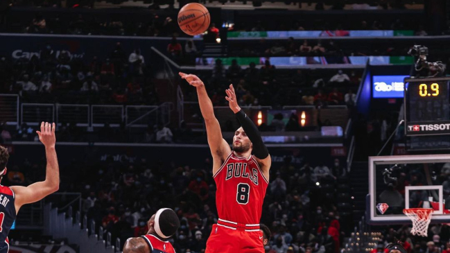 Zach LaVine comandó valioso triunfo de Chicago Bulls frente a Wasington Wizards en la NBA