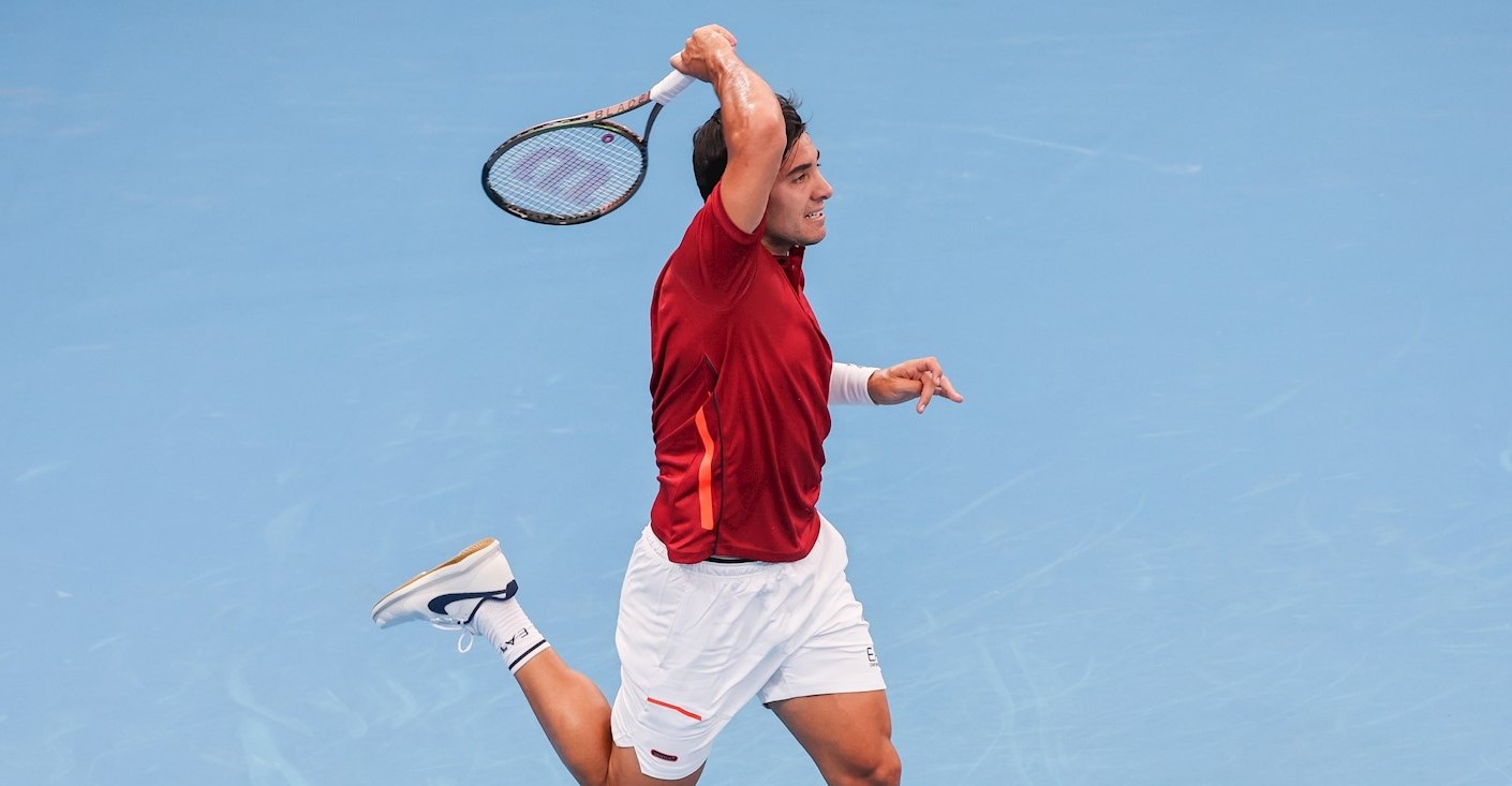 Cristian Garin le dio su primer punto a Chile ante Serbia en la ATP Cup