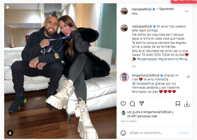 La romántica felicitación de Sonia Isaza a Arturo Vidal: Has elegido brillar a pesar de las tormentas