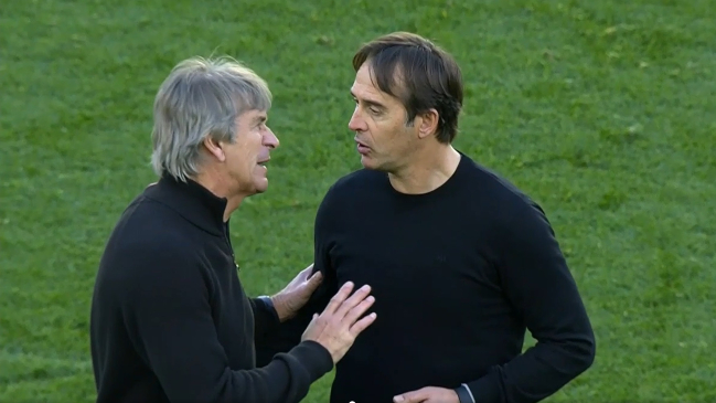 El duro entrevero de Manuel Pellegrini con Julen Lopetegui en el clásico de Sevilla