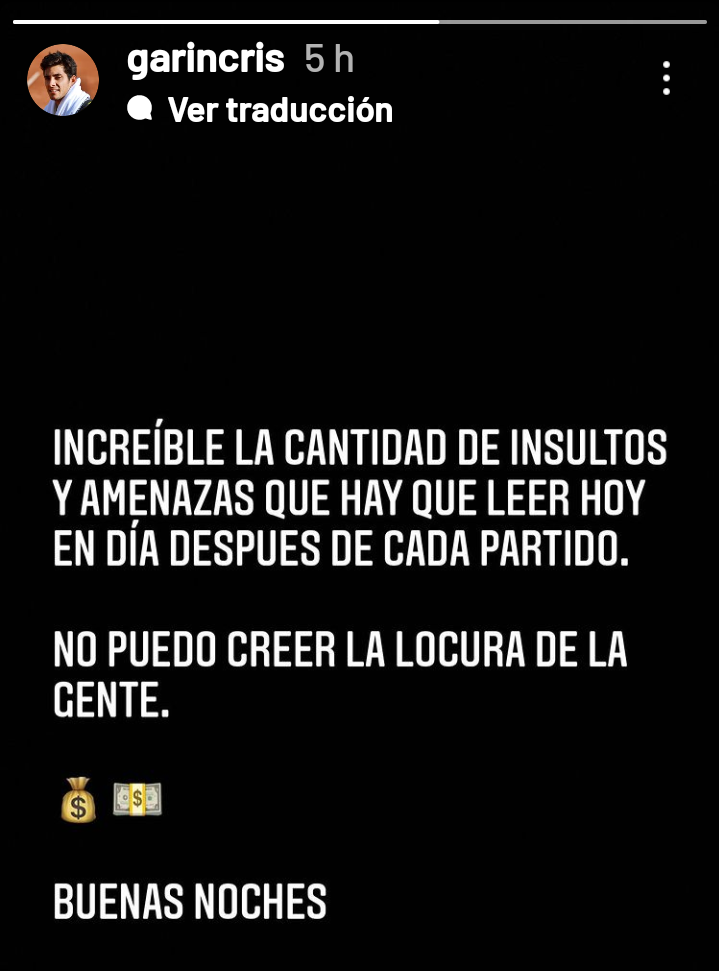 Cristian Garin tras perder en Australia: Increíble la cantidad de insultos y amenazas que hay que leer